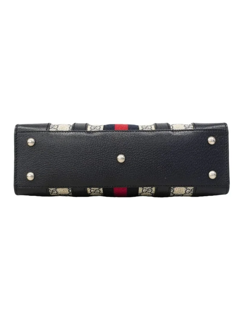 Gucci Tote Ophidia Leather Navy Silver 2-Way